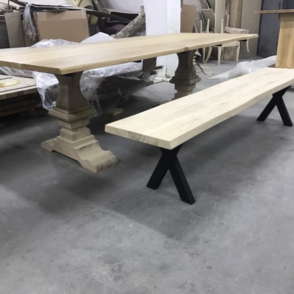 Production wooden benches