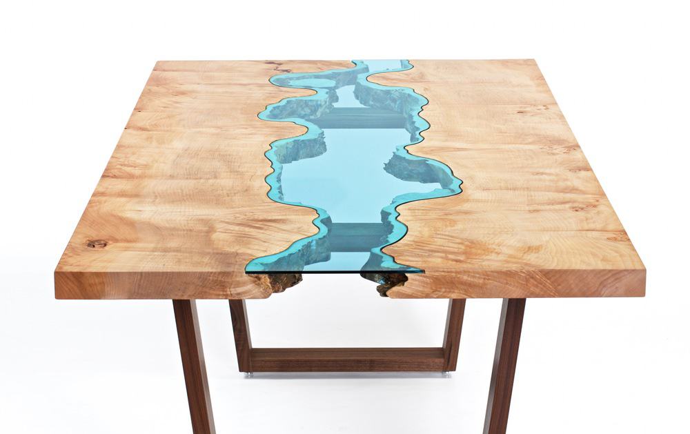 blue epoxy table