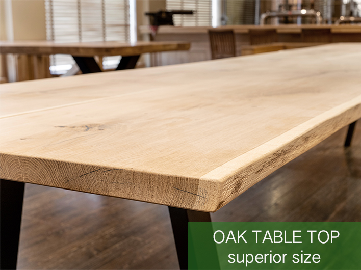 oak table superior size